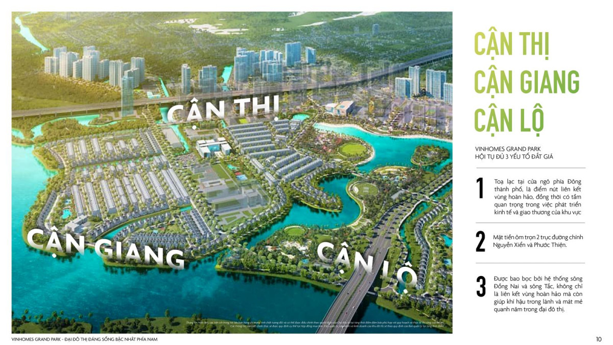 hạ tầng kết nối hoàn thiện Vinhomes Grand Park vượng phong thuỷ 