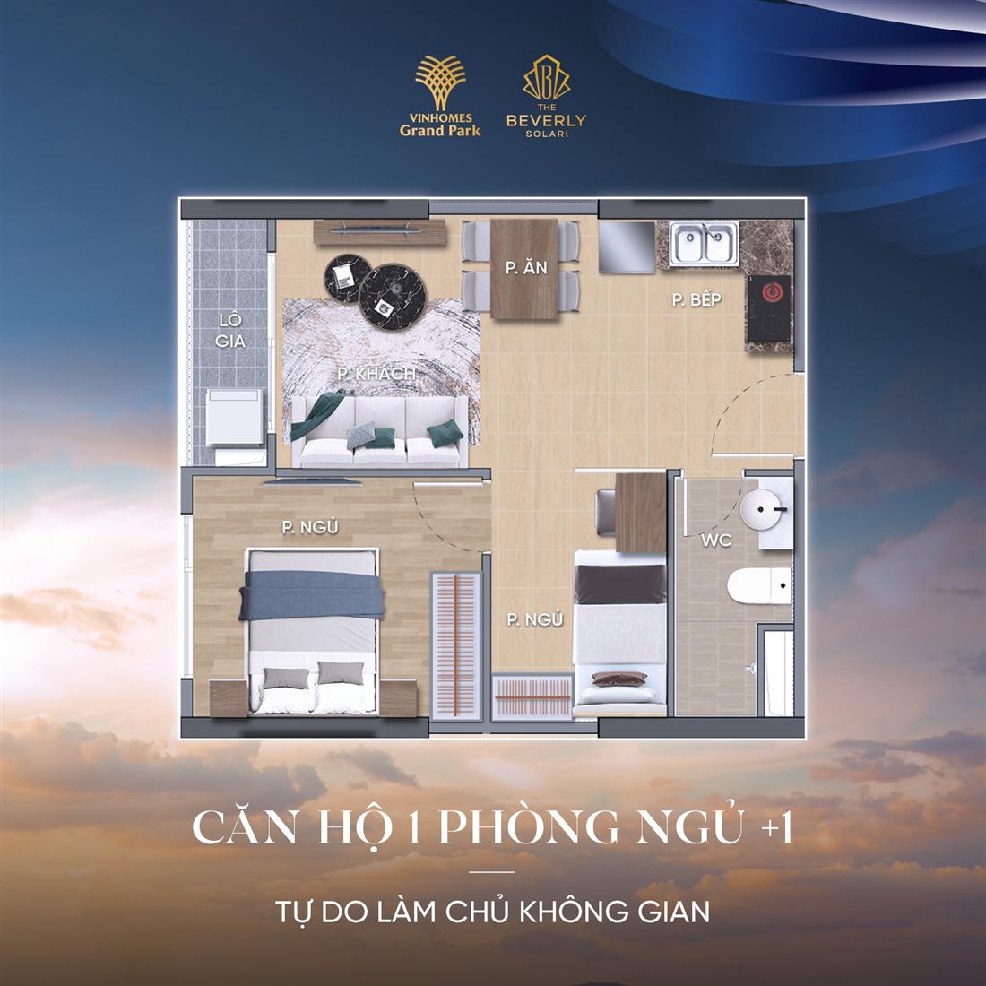 CĂN HỘ 01PN + 1