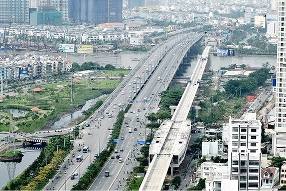 Tuyến Metro số 1 Bến Thành Suối Tiên đang dần hoàn thiện