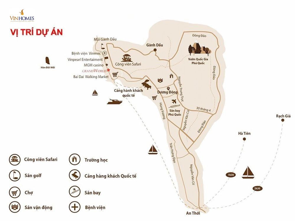 Vị trí dự án The 5way Phú Quốc