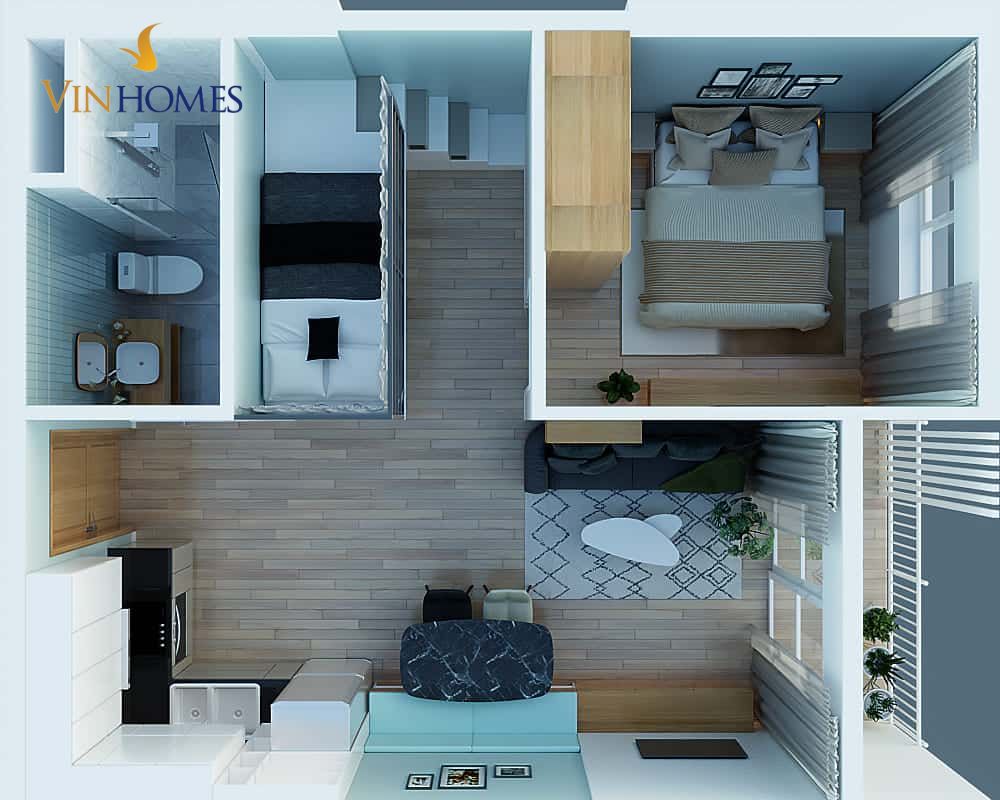 Căn hộ gồm 1 phòng ngủ Vinhomes Grand Park