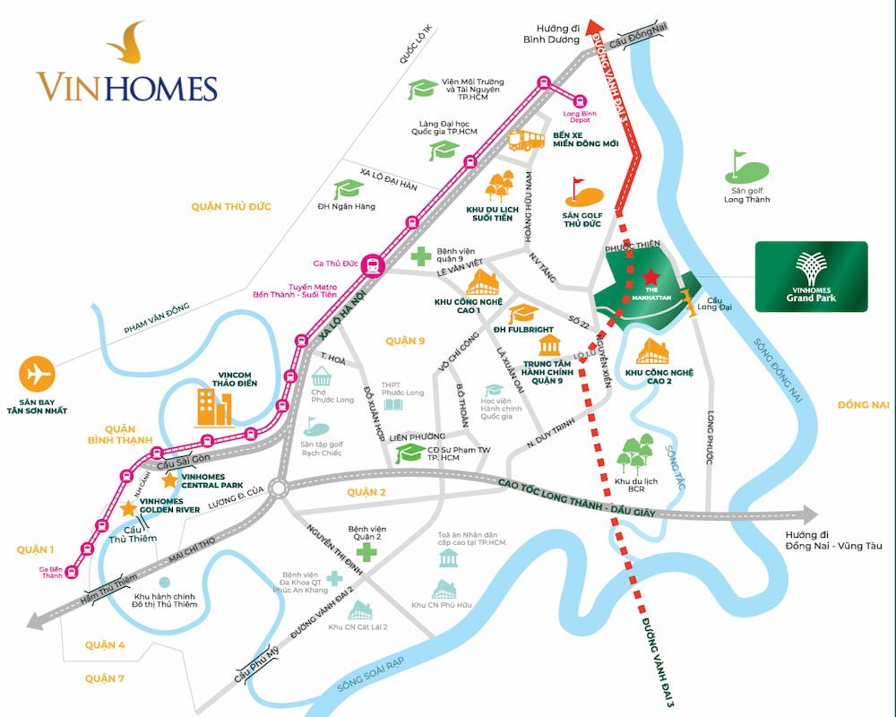 Vị trí nhà Vinhomes Grand Park