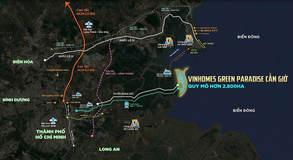 Hạ tầng giao thông kết nối đến dự án Vinhomes Green Paradise