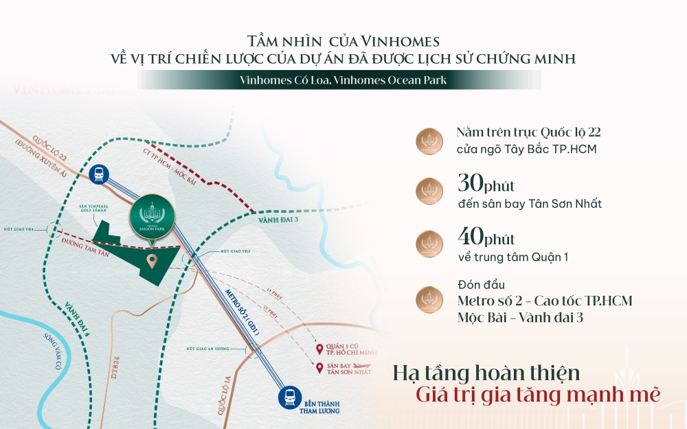 Metro số 2 tác động đến Vinhomes Hóc Môn