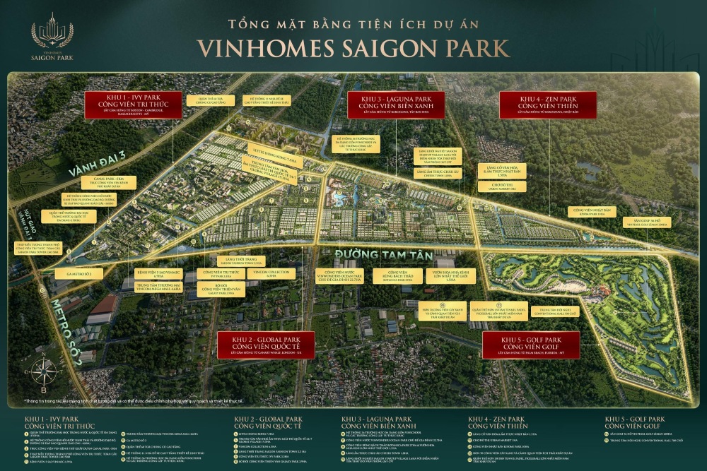 Mặt bằng Vinhomes Saigon Park (Vinhomes Hóc Môn)