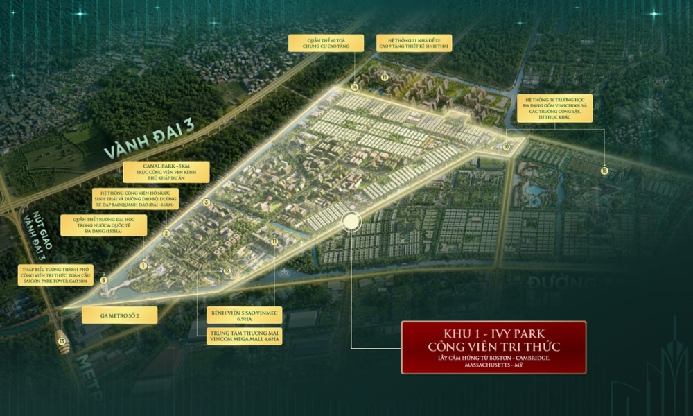 Mặt bằng Vinhomes Saigon Park (Vinhomes Hóc Môn)